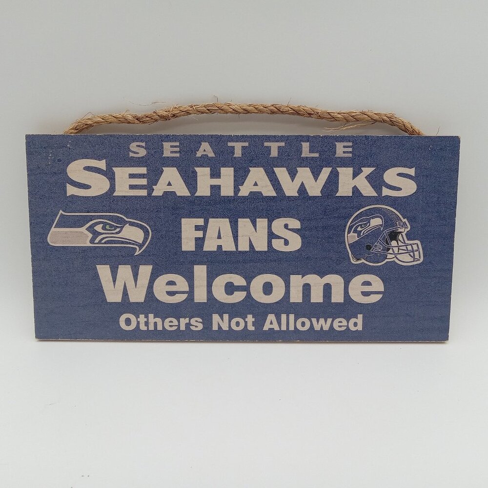 Indoor Wooden Sign Fans Welcome Seattle Seahawks